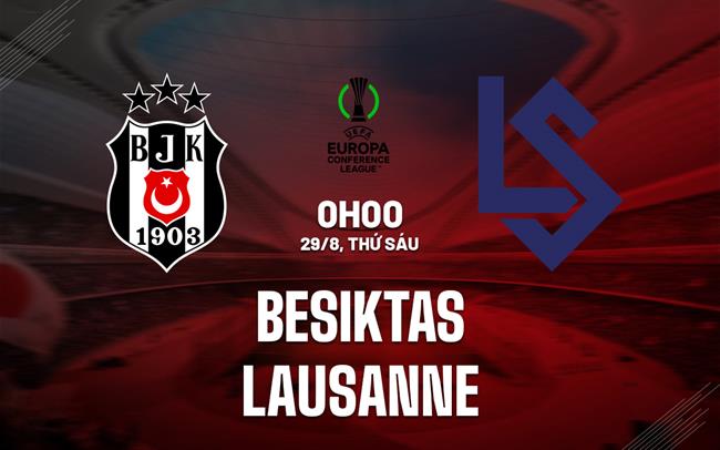 Nhận định Besiktas vs Lausanne 0h00 ngày 29/8 (Conference League 2025/26)