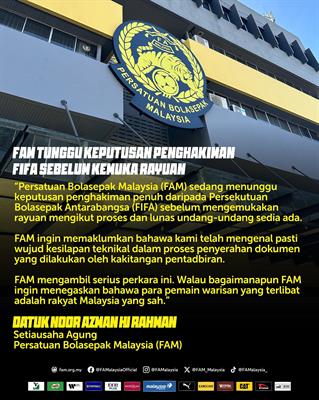 FAM chính thức thừa nhận có sai sót trong vụ cầu thủ nhập tịch 1 FAM chính thức thừa nhận có sai sót trong vụ cầu thủ nhập tịch 1