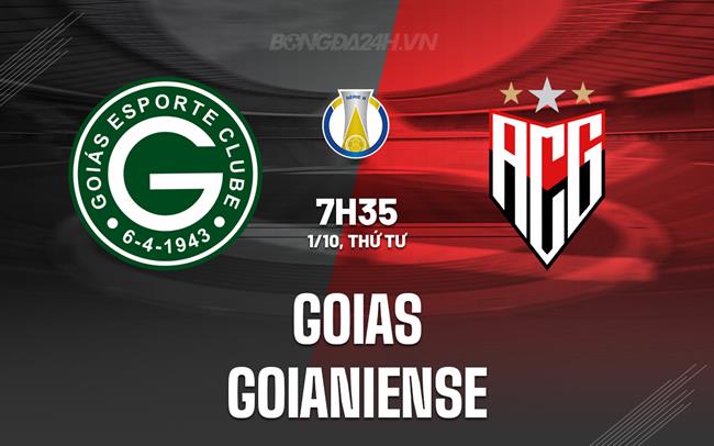 Nhận định bóng đá Goias vs Goianiense 7h35 ngày 1/10 (Hạng 2 Brazil 2025)