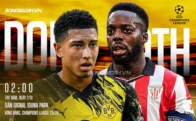 Nhận định Dortmund vs Athletic Bilbao (2h00 ngày 2/10): Quyết giành 3 điểm
