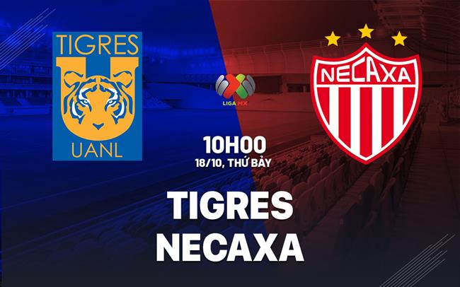 Nhận định bóng đá Tigres UANL vs Necaxa 10h00 ngày 18/10 (VĐQG Mexico 2025/26)