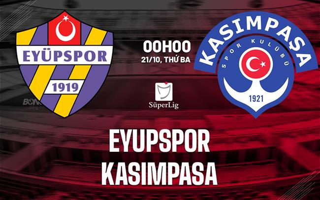 Nhận định bóng đá Eyupspor vs Kasimpasa 0h00 ngày 21/10 (VĐQG Thổ Nhĩ Kỳ 2025/26)