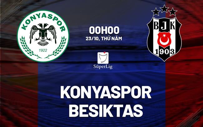 Nhận định bóng đá Konyaspor vs Besiktas 0h00 ngày 23/10 (VĐQG Thổ Nhĩ Kỳ 2025/26)