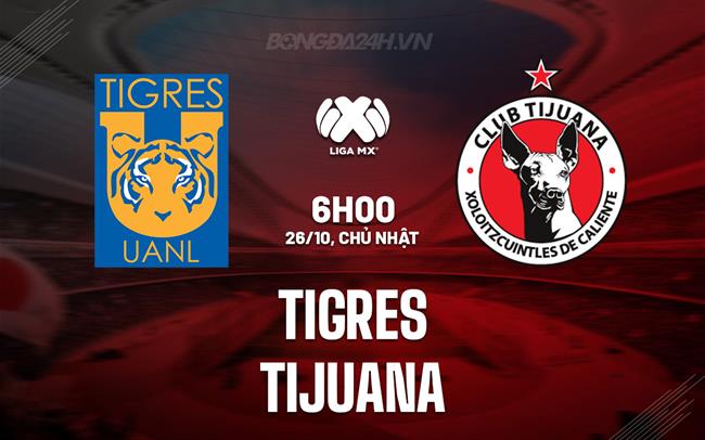 Nhận định - dự đoán Tigres vs Tijuana 6h00 ngày 26/10 (VĐQG Mexico 2025/26)