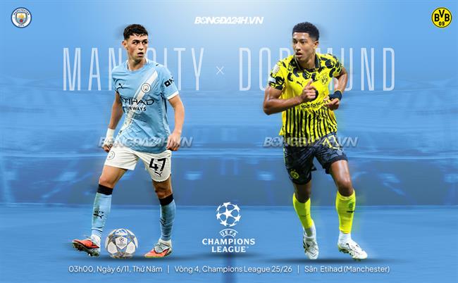 Nhận định Man City vs Dortmund (3h00 ngày 6/11): Điểm tựa Etihad