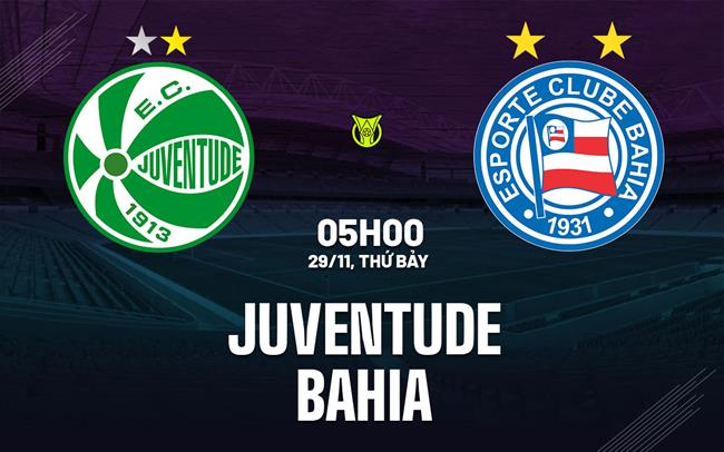 Nhận định bóng đá Juventude vs Bahia 5h00 ngày 29/11 (VĐQG Brazil 2025)