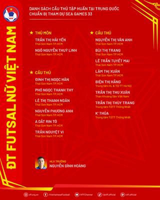 ĐT futsal nữ Việt Nam sang Trung Quốc tập huấn cho SEA Games 33 1 ĐT futsal nữ Việt Nam sang Trung Quốc tập huấn cho SEA Games 33 1