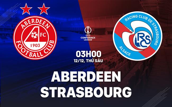 Nhận định bóng đá Aberdeen vs Strasbourg 3h00 ngày 12/12 (Conference League 2025/26)
