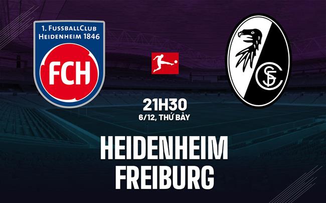 Nhận định bóng đá Heidenheim vs Freiburg 21h30 ngày 6/12 (Bundesliga 2025/26)