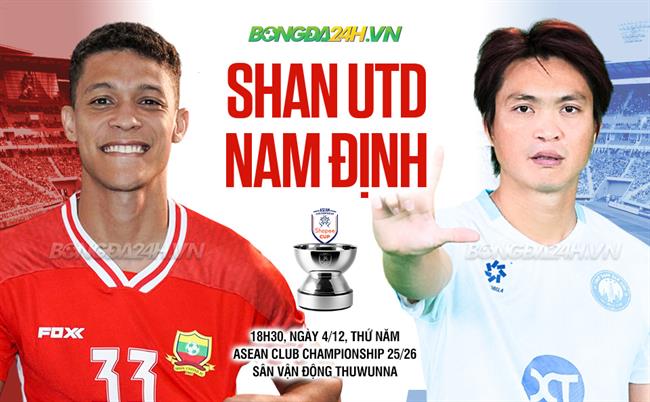 Nhận định Shan United vs Nam Định (18h30 ngày 04/12): Bài test bản lĩnh
