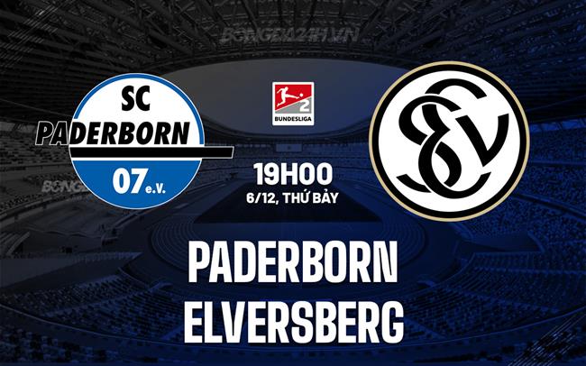 Nhận định - dự đoán Paderborn vs Elversberg 19h00 ngày 6/12 (Hạng 2 Đức 2025/26)