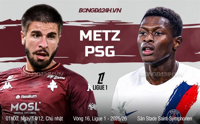 Nhận định Metz vs PSG (1h00 ngày 14/12): Mồi ngon quen thuộc