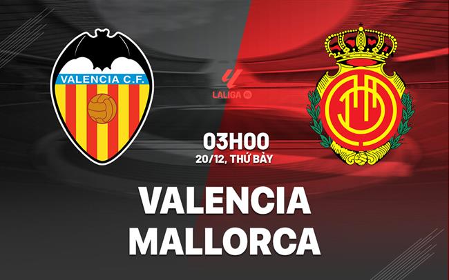 Nhận định Valencia vs Mallorca (03h00 ngày 20/12): Lợi thế Mestalla