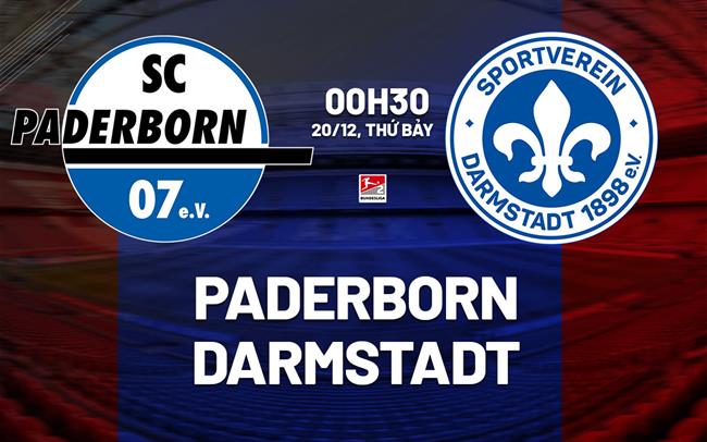 Nhận định bóng đá Paderborn vs Darmstadt 0h30 ngày 20/12 (Hạng 2 Đức 2025/26)