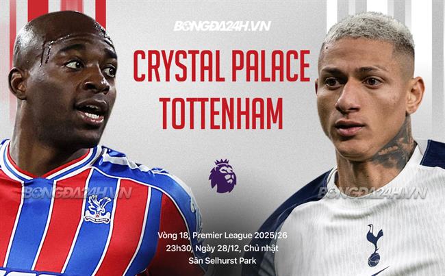 Nhận định Crystal Palace vs Tottenham (23h30 ngày 28/12): Chờ chủ nhà vượt khó