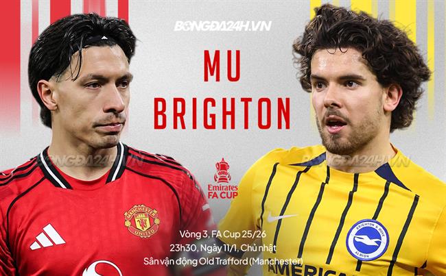 Nhận định MU vs Brighton (23h30 ngày 11/1): Không dễ cho Quỷ đỏ