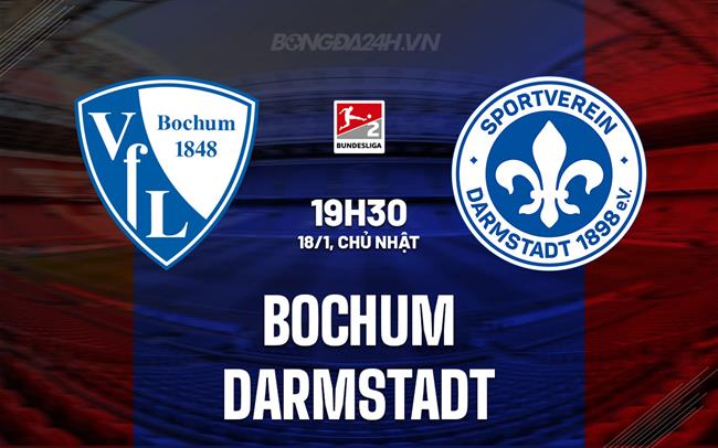 Nhận định Bochum vs Darmstadt 19h30 ngày 18/1 (Hạng 2 Đức 2025/26)