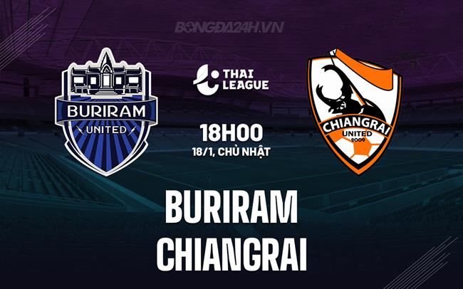 Nhận định Buriram vs Chiangrai 18h00 ngày 18/1 (VĐQG Thái Lan 2025/26)