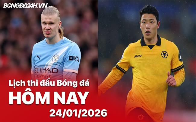 Lịch thi đấu, trực tiếp bóng đá hôm nay 24/01/2026: Man City vs Wolves