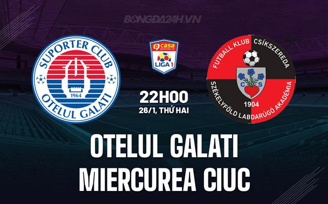 Nhận định Otelul Galati vs Miercurea Ciuc 22h00 ngày 26/1 (VĐQG Romania 2025/26)