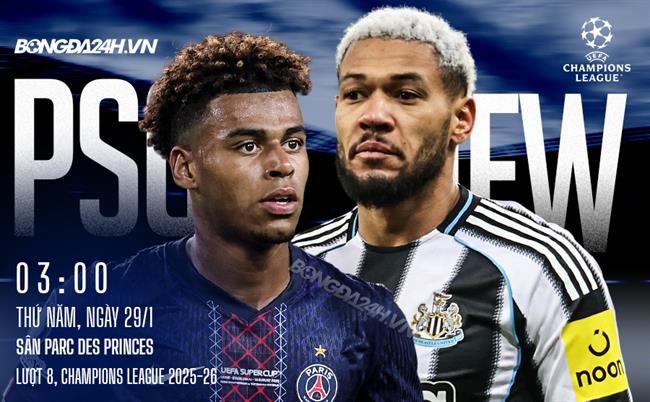 Nhận định PSG vs Newcastle (03h00 ngày 29/1): Chủ nhà đoạt vé