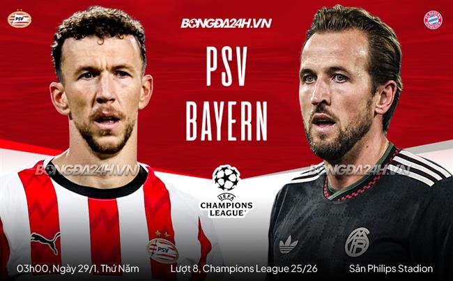 Nhận định PSV Eindhoven vs Bayern Munich 3h00 ngày 29/1 (Champions League 2025/26)