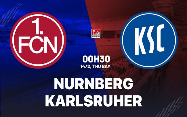 Nhận định bóng đá Nurnberg vs Karlsruher 0h30 ngày 14/2 (Hạng 2 Đức 2025/26)