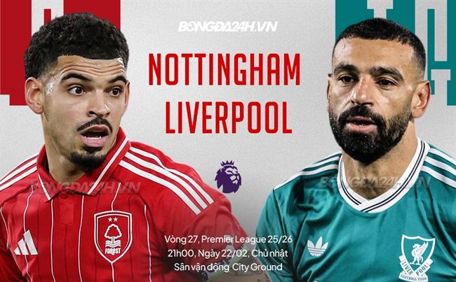 Nhận định Nottingham vs Liverpool (21h00 ngày 22/2): Thử thách khó nhằn