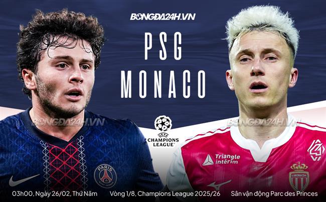 Nhận định PSG vs Monaco (03h00 ngày 26/2): Khó có bất ngờ
