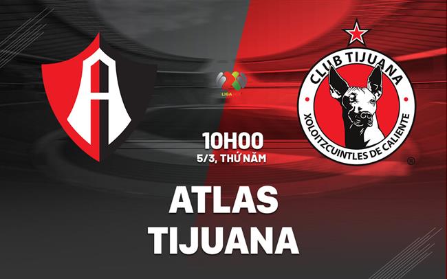 Nhận định bóng đá Atlas vs Tijuana 10h00 ngày 5/3 (VĐQG Mexico 2025/26)