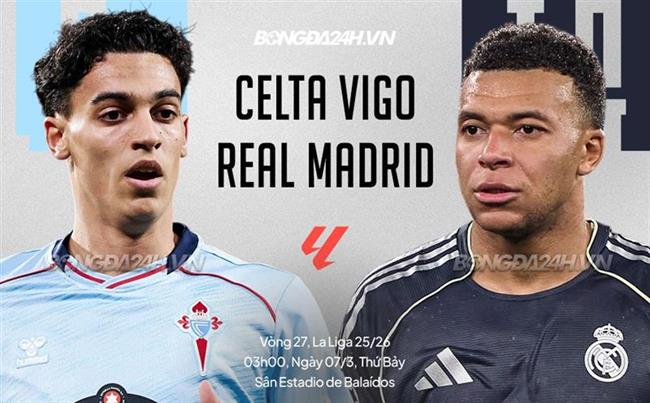 Nhận định Celta Vigo vs Real Madrid (03h00 ngày 7/3): "Kền kền" gãy cánh