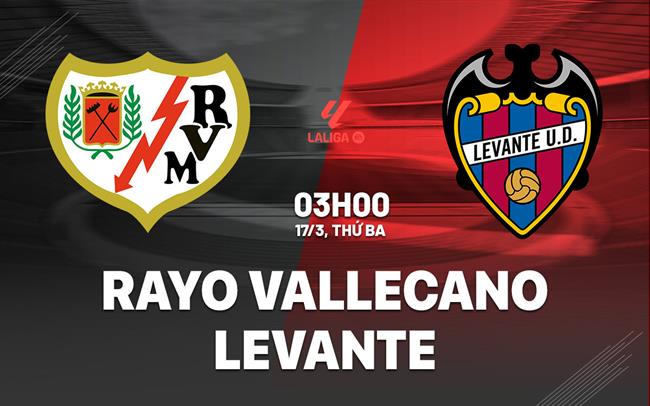 Nhận định Rayo Vallecano vs Levante 03h00 ngày 17/3 (La Liga 2025/26)