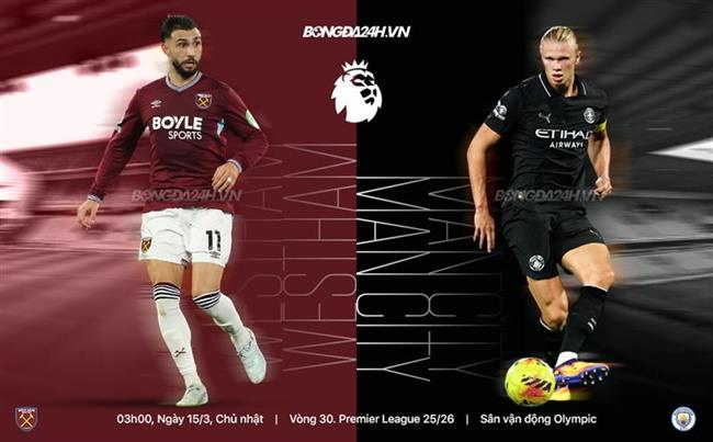 Nhận định West Ham vs Man City (3h00 ngày 15/3): Không hề dễ dàng