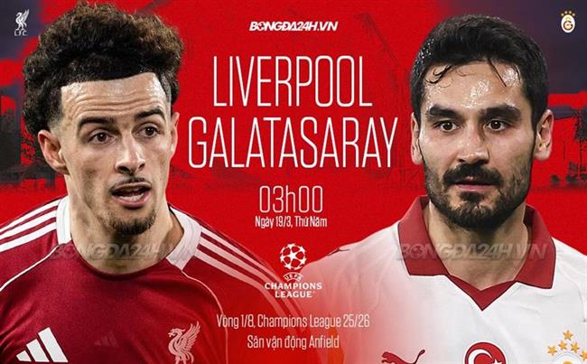 Nhận định Liverpool vs Galatasaray (3h00 ngày 19/3): Lợi thế sân nhà