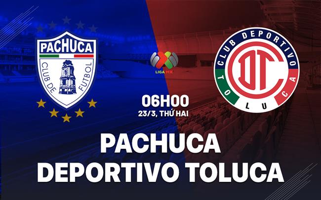 Nhận định bóng đá Pachuca vs Deportivo Toluca 6h00 ngày 23/3 (VĐQG Mexico 2025/26)