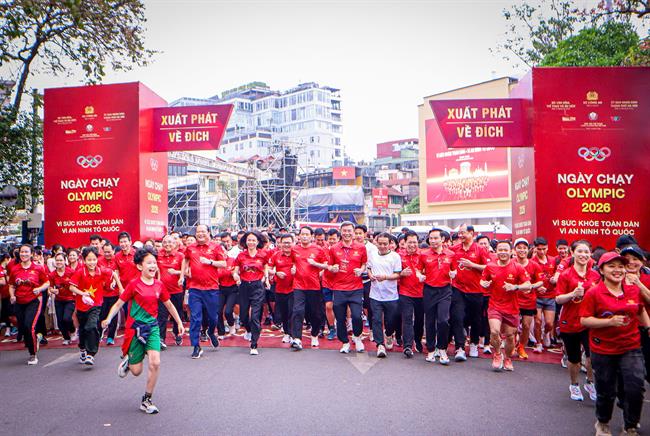 Hơn 17.000 người tham gia Ngày chạy Olympic 2026