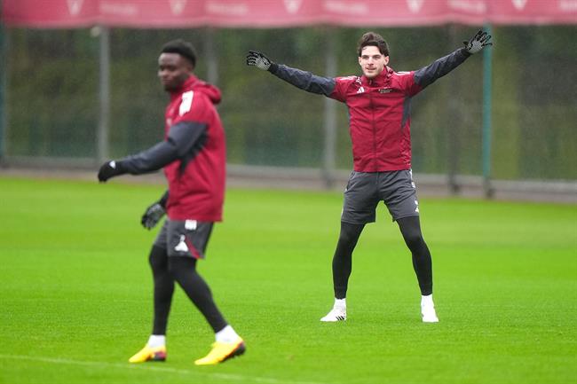 Arteta cập nhật về Declan Rice và Saka trước trận lượt về với Sporting 1