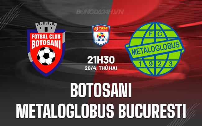 Nhận định Botosani vs Metaloglobus Bucuresti 21h30 ngày 20/4 (VĐQG Romania 2025/26)