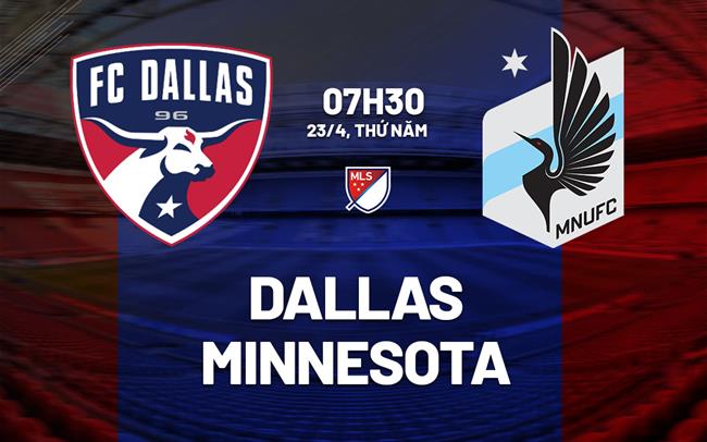 Nhận định bóng đá Dallas vs Minnesota 7h30 ngày 23/4 (Nhà nghề Mỹ 2026)