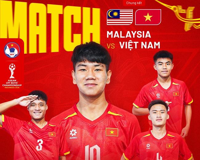 Trực tiếp bóng đá U17 Việt Nam vs U17 Malaysia 19h30 ngày 24/4 (Chung kết U17 Đông Nam Á 2026)