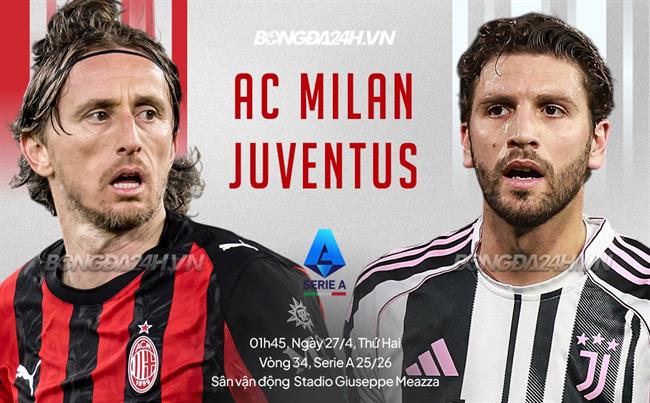Nhận định AC Milan vs Juventus (1h45 ngày 27/4): Căng như dây đàn