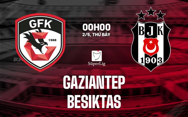 Nhận định bóng đá Gaziantep vs Besiktas 0h00 ngày 2/5 (VĐQG Thổ Nhĩ Kỳ 2025/26)