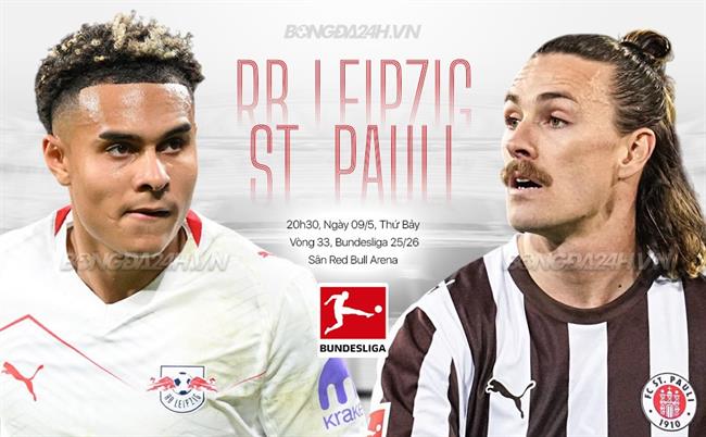 Nhận định RB Leipzig vs St Pauli 20h30 ngày 9/5 (Bundesliga 2025/26)