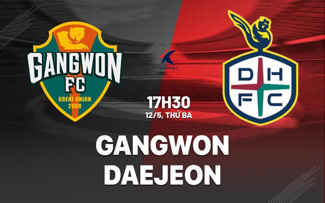 Nhận định bóng đá Gangwon vs Daejeon 17h30 ngày 12/5 (VĐQG Hàn Quốc 2026)