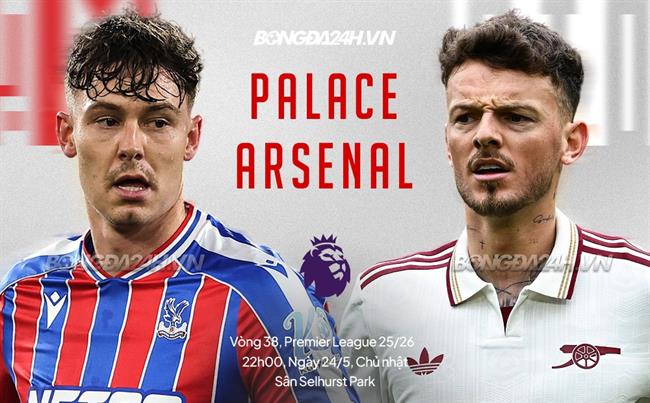 Nhận định Crystal Palace vs Arsenal 22h00 ngày 24/5 (Premier League 2025/26)