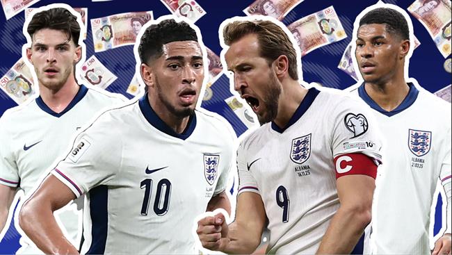 Những ngôi sao giàu nhất của tuyển Anh tham dự World Cup 2026: Harry Kane số 1