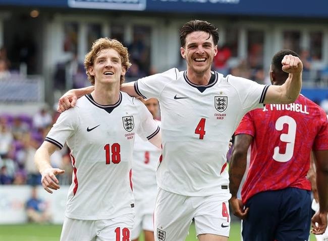 Declan Rice phấn khích sau chiến thắng của tuyển Anh trước Costa Rica