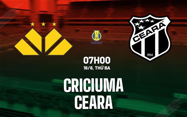Nhận định bóng đá Criciuma vs Ceara 7h00 ngày 16/6 (Hạng 2 Brazil 2026)