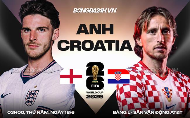 Nhận định Anh vs Croatia (03h00 ngày 18/6): Cuộc đối đầu duyên nợ