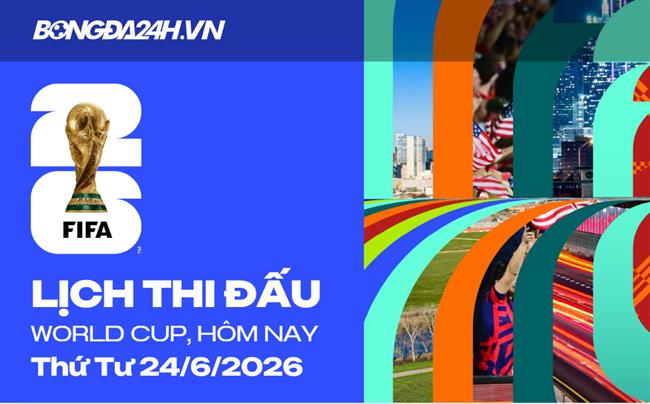 Lịch thi đấu bóng đá hôm nay 24/06/2026: Scotland vs Brazil, Thụy Sĩ vs Canada